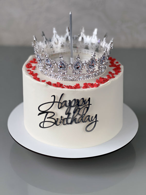 Торт з короною срібною