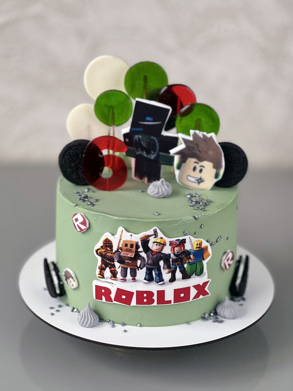 торт роблокс на 6 років